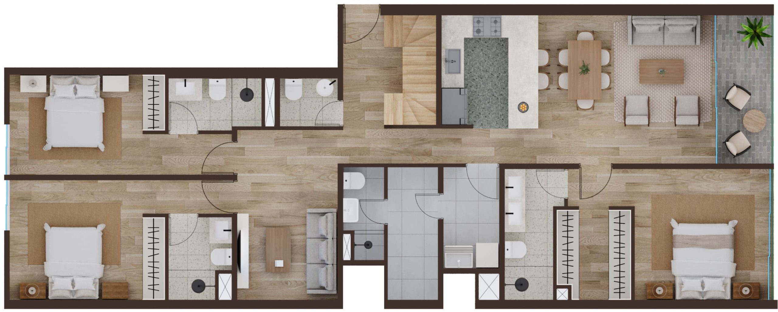 Plano Planta 1 Penthouse 601