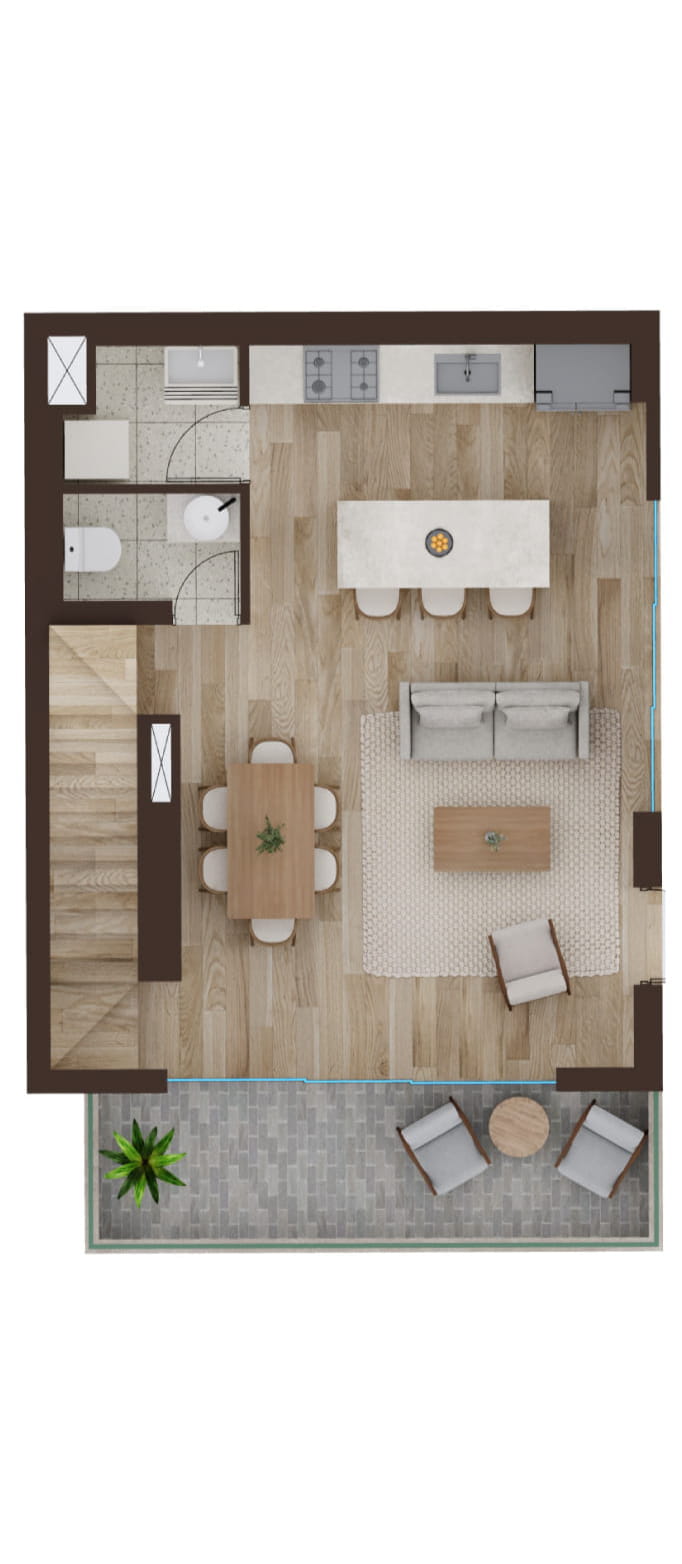 Plano Planta 1 Duplex 303