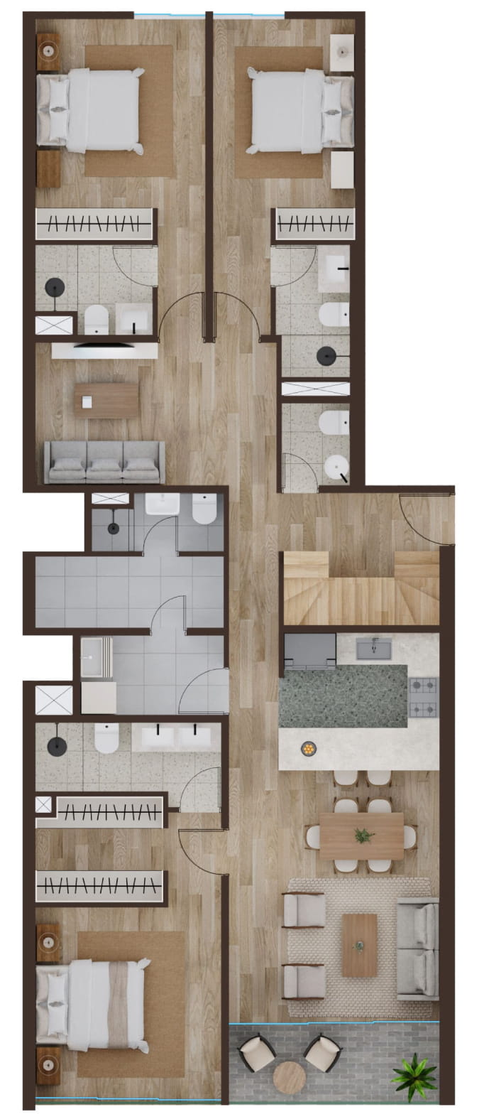 Plano Planta 1 Penthouse 601