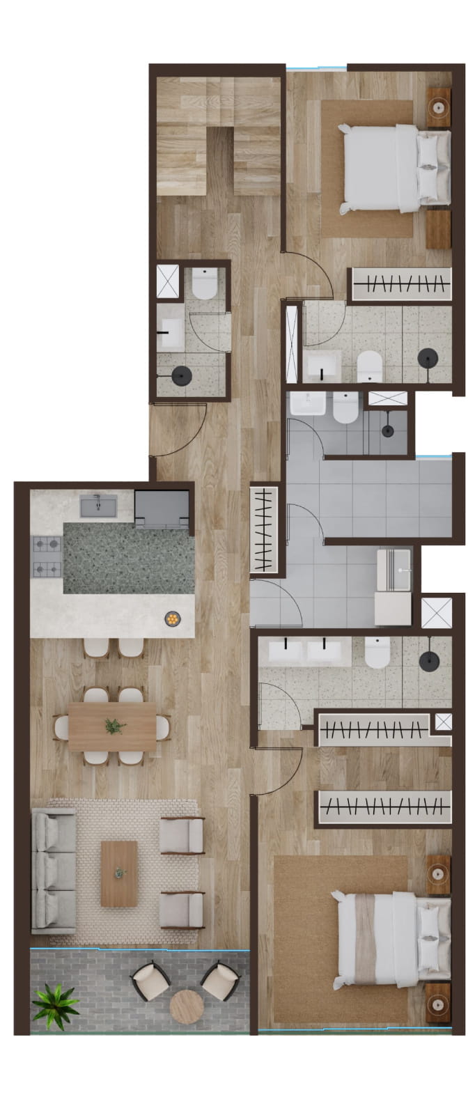 Plano Planta 1 Penthouse 602